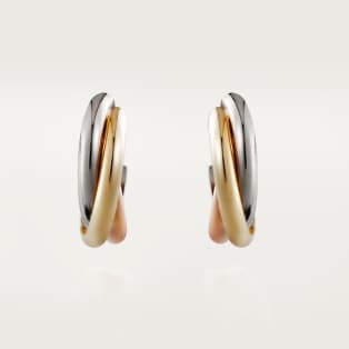 Trinity earrings, mini model White gold, yellow gold, rose gold