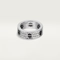 <span class='lovefont'>A </span> ring, classic model, paved, ceramic White gold, ceramic, diamonds