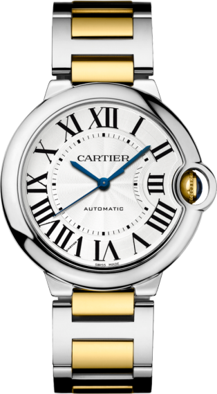 Ballon Bleu de Cartier卡地亚蓝气球腕表 36毫米，自动上链机械机芯，18K黄金与精钢